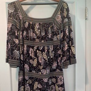 M Missoni Bell Sleeve Viscose Floral Dress - image 1